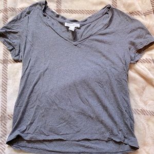 Gray V Neck
